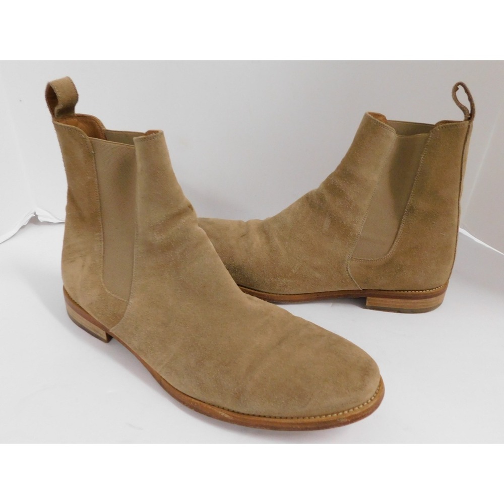 ORO Los Angeles Beige Suede Classic Tan Chelsea Boots Men's Size 11 M